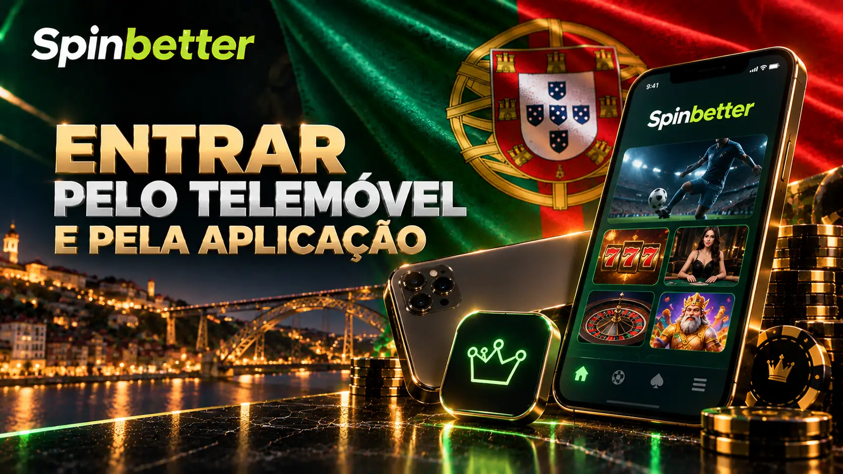 Entrada pelo telemóvel e pela aplicação