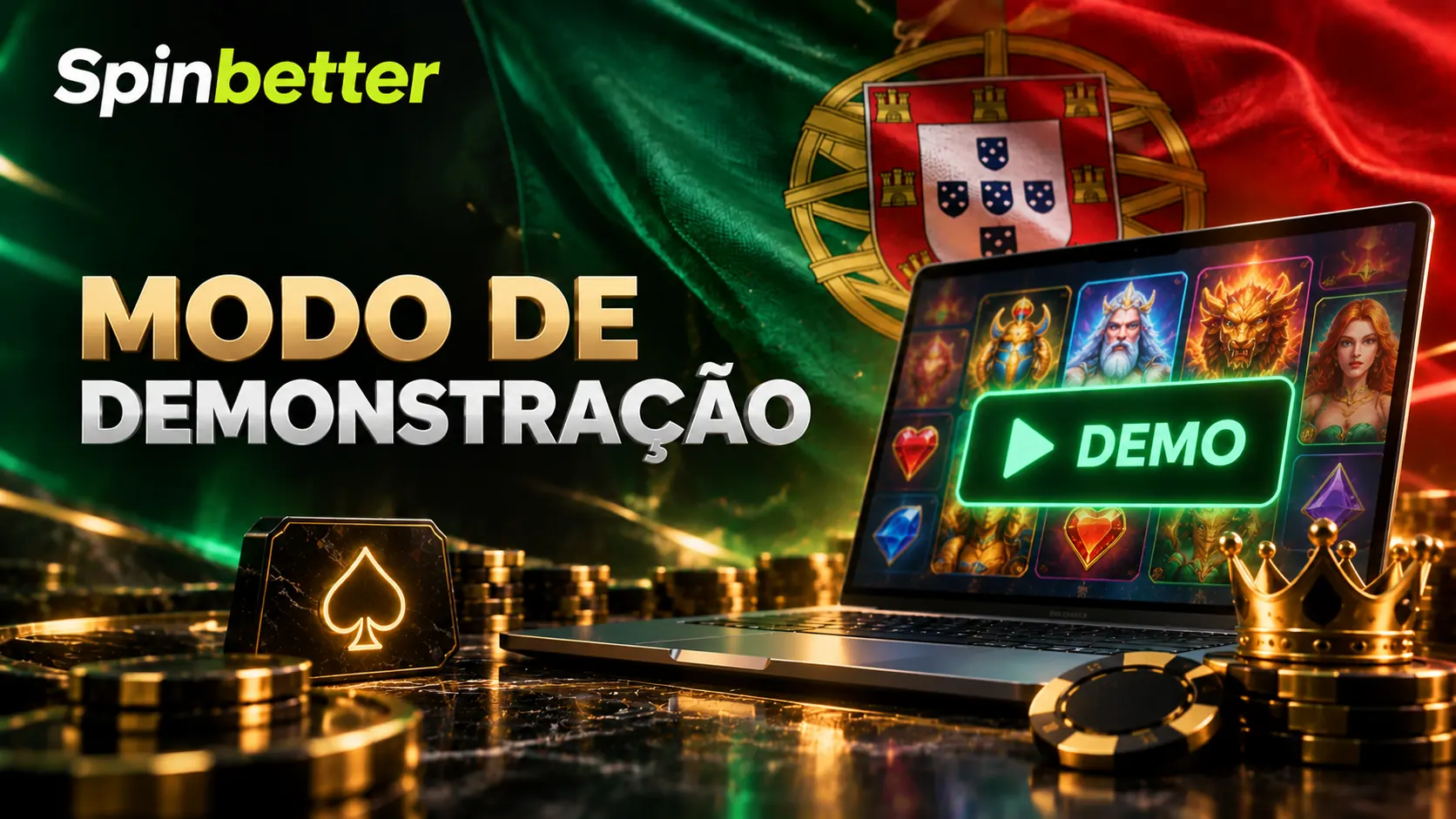 Modo de demonstração num slot do casino SpinBetter